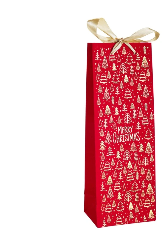 Nežinomas Gift bag Velvet Bottle. 13 cm x 35 cm. red col.