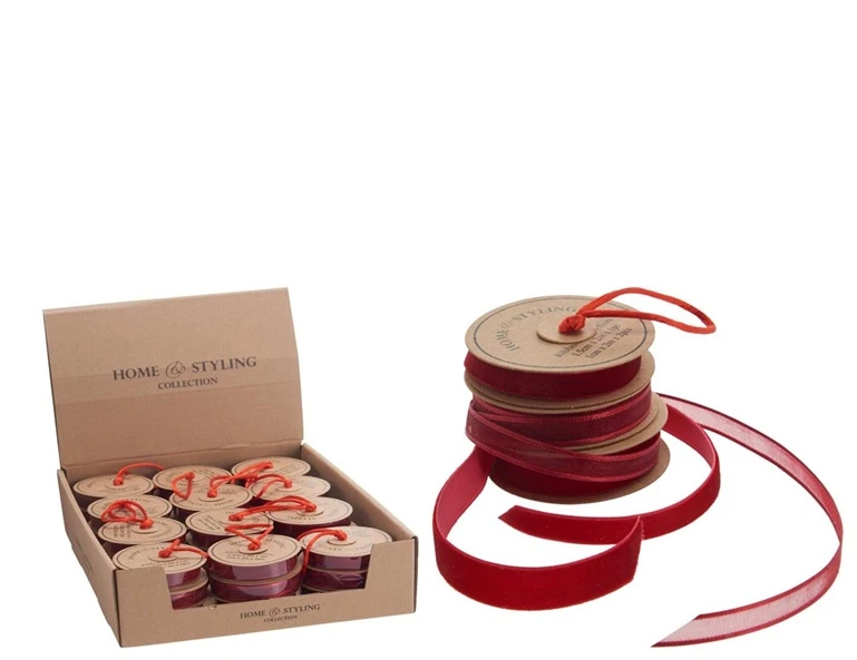 None Dovanų pakavimo juostelė 3pack. raudona sp.