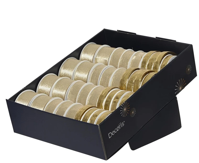 Nežinomas Gift wrapping ribbon Decoris Glitter. golden