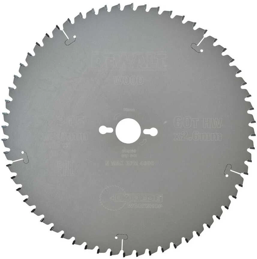 Pjovimo diskas medienai DeWalt; 305x2,6x30,0 mm; Z60; -5°