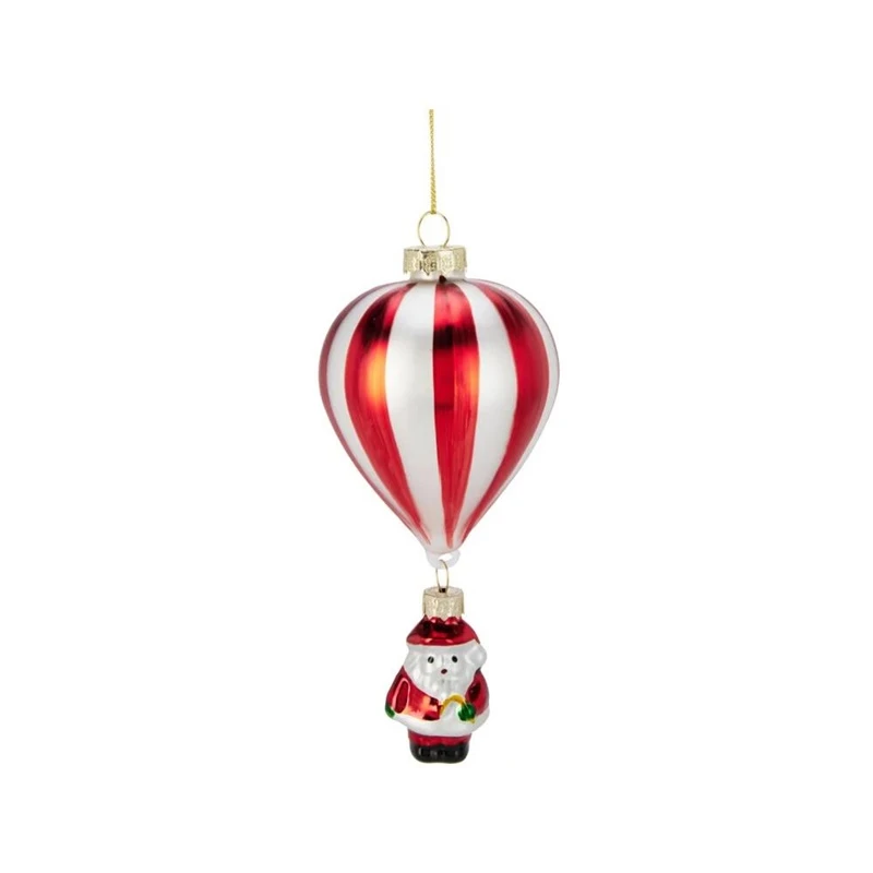 None Christmas Tree toy ABR221070. baltas/red. glass