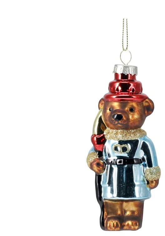 Skrzynkazdrewna Christmas Tree toy Bear. various colours. glass