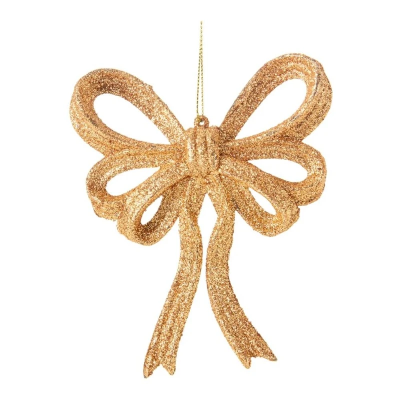 Mica Decorations Christmas Tree toy Bow. ruda/auksinis