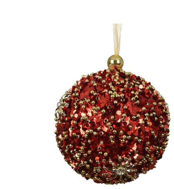 None Nežinomas Eglutės žaisliukas Decoris 026173, aukso/raudonas, 8 cm