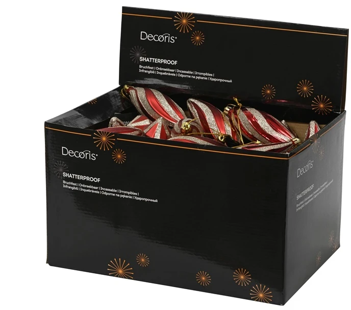 None Christmas Tree toy Decoris 028106. auksinis/red. plastikas