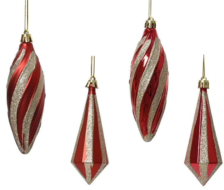 None Christmas Tree toy Decoris 028106. auksinis/red. plastikas