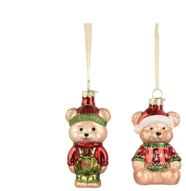 Skrzynkazdrewna Nežinomas Eglutės žaisliukas Decoris Bear, 10.5 cm