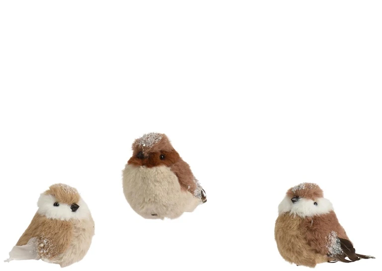 Party Deco Nežinomas Eglutės žaisliukas Decoris Bird, rudas, plastikas