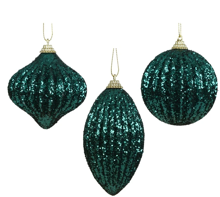 None Nežinomas Eglutės žaisliukas Decoris Emerald Glitter, mėlynas
