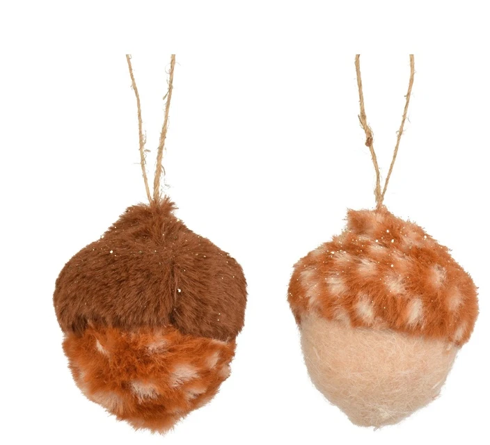 Blackview Nežinomas Eglutės žaisliukas Decoris Fur Acorn, rudas, 9 cm