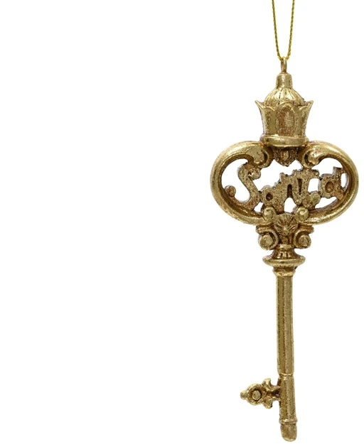 None Nežinomas Eglutės žaisliukas Decoris Key, aukso, polirezinas