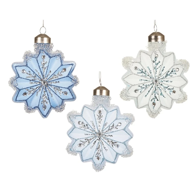 None Christmas Tree toy Decoris Snowflake. 10 cm