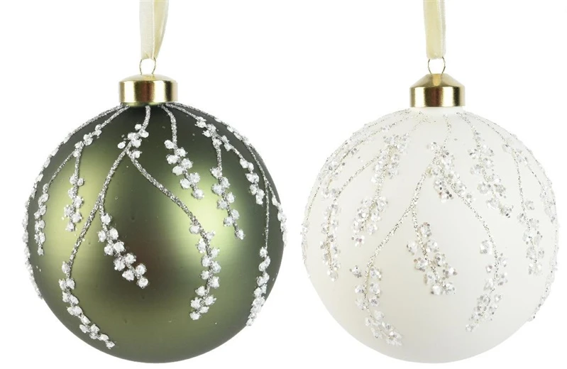 None Nežinomas Eglutės žaisliukas Dots, 12 cm, stiklas