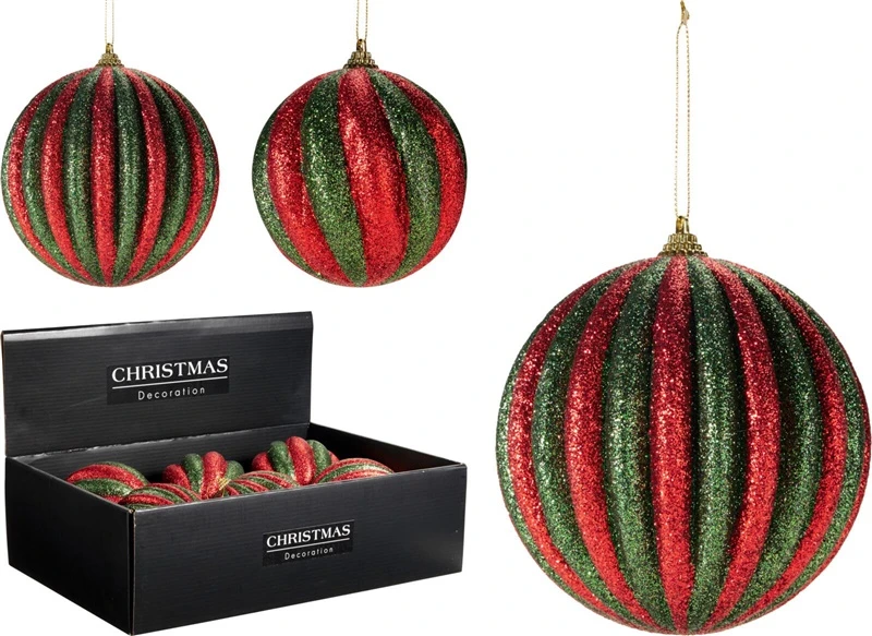Nežinomas Kalėdų eglutės žaisliukas ECE100210. raudonas/žalias. 12 cm