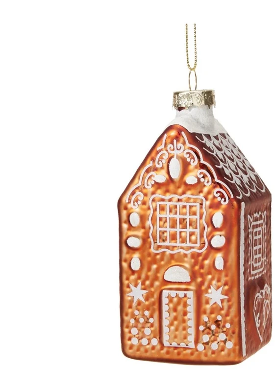 Nežinomas Christmas Tree toy Ginger House. ruda. glass