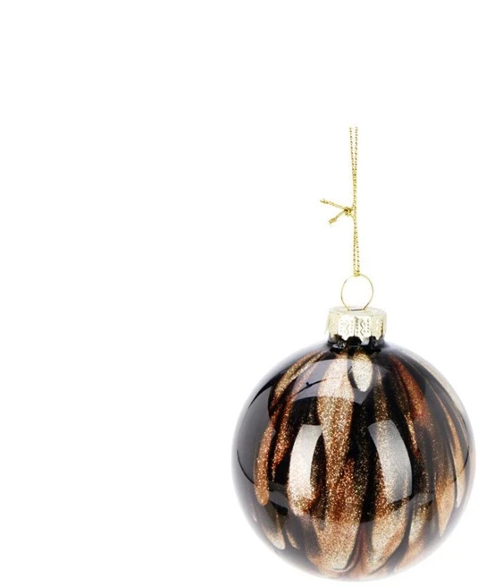 Nežinomas XMAS BALL GLASS 8CM BROWN