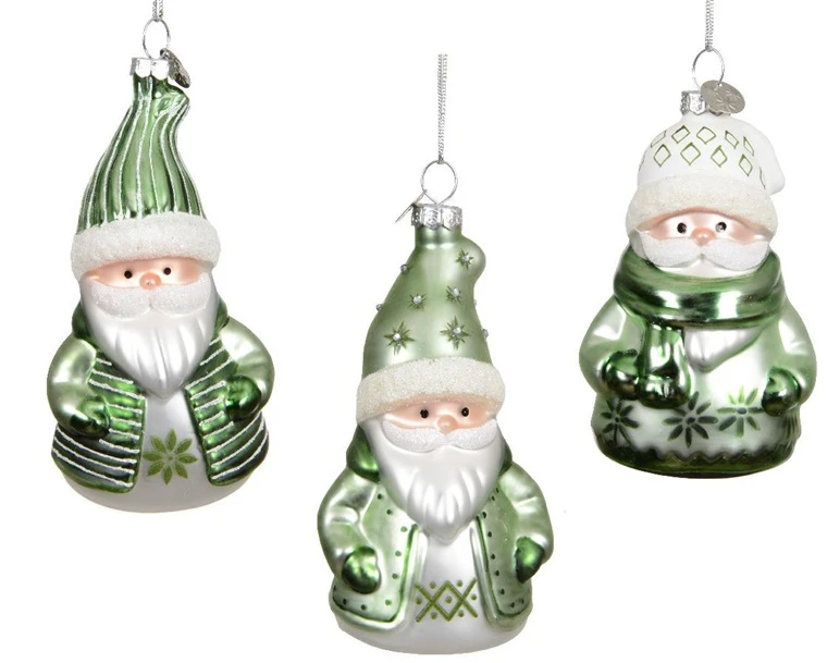 None Nežinomas Eglutės žaisliukas Santa, 11 cm, stiklas