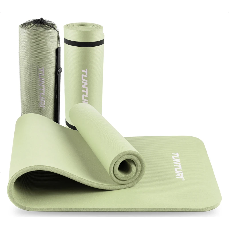 Fitneso kilimėlis Tunturi Fitnessmat NBR 15 mm, mėtų spalvos
