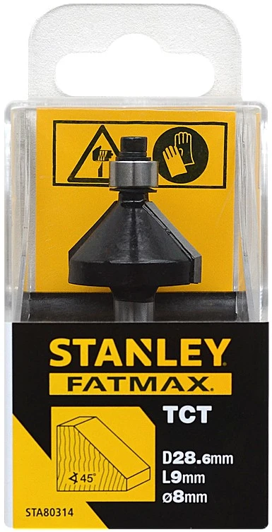 Nuožulnų freza Stanley; 28,6/9 mm; su guoliu