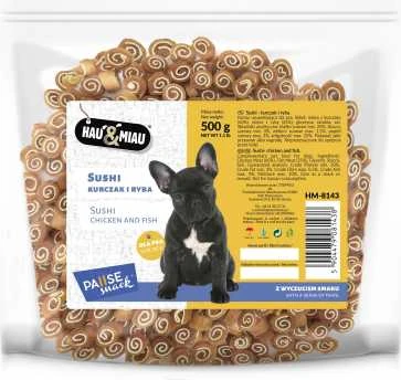None Hau&Miau Hau & Miau Pausesnack skanėstas šunims, sušiai - vištiena ir žuvis 500g