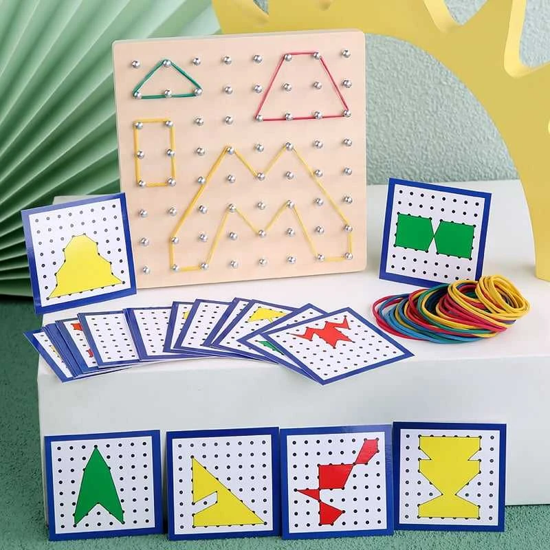 None Nežinomas Edukacinis žaislas Wood Geoboard CZS-411