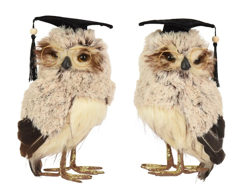 ROSA Nežinomas Kalėdinė dekoracija Decoris Owl 704626, 28 cm, ruda