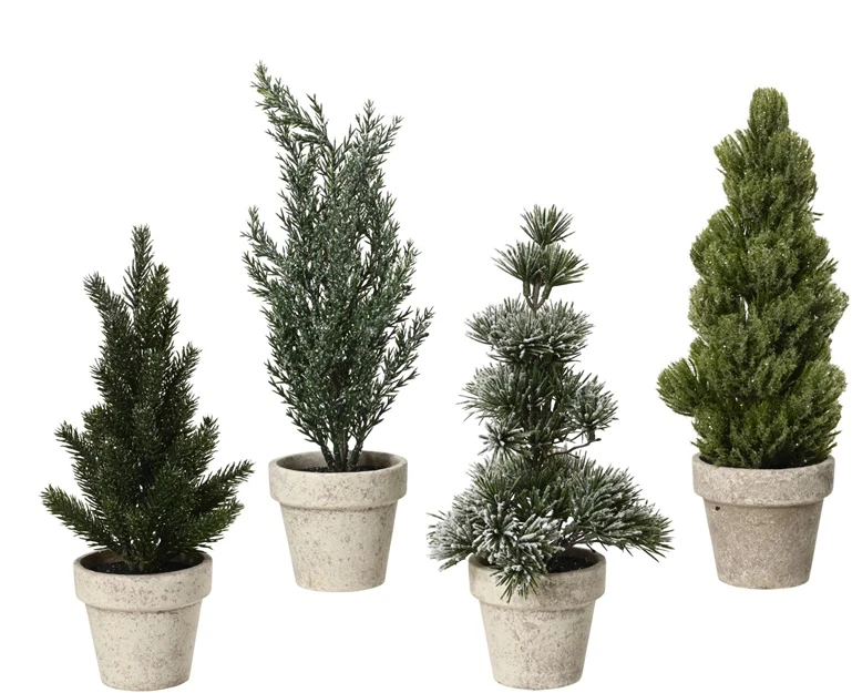 None Nežinomas Kalėdinė dekoracija Decoris Tree in pot, žalia, 30 cm