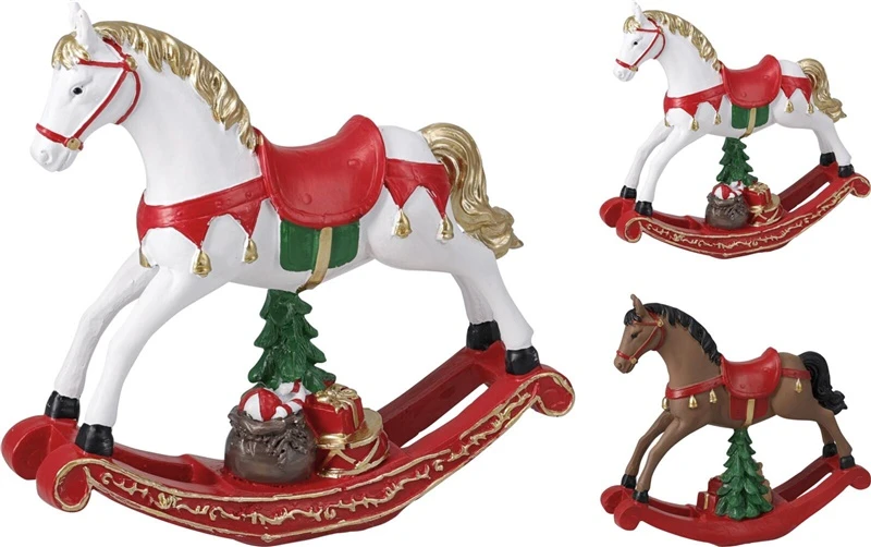 None Christmas decoration Rocking Horse. 17 cm
