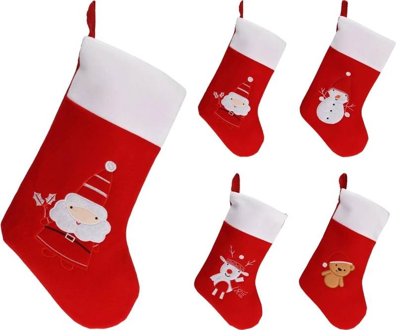 None Kalėdinė kojinė XMAS, rauudonos/ baltos sp., 40 cm