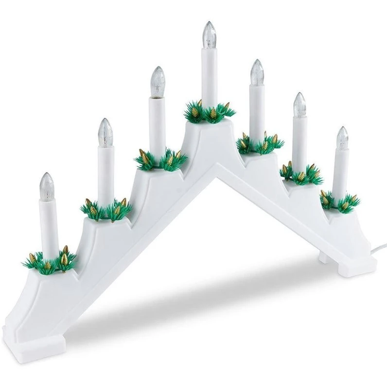 None Nežinomas Kalėdinė žvakidė su LED apšvietimu, 30 cm, 7 LED