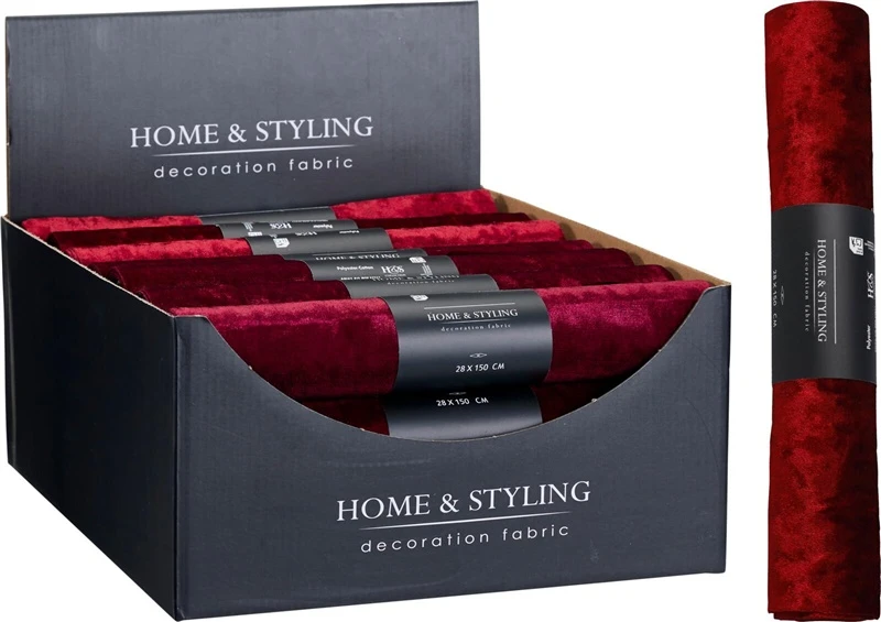 None Christmas table runner rectangular. red col.. 150 cm x 28 cm