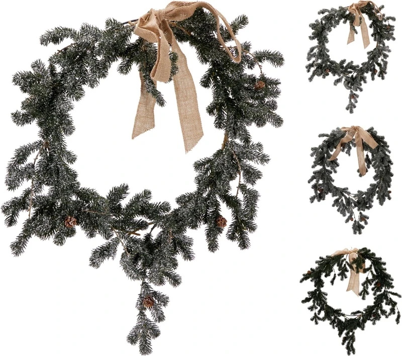 None Christmas wreath Bow. 50 mm. žalias col.