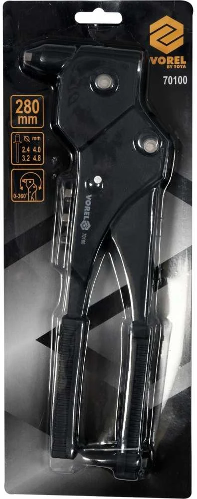 VOREL rankinis kniediklis su rotacine galvute 70100