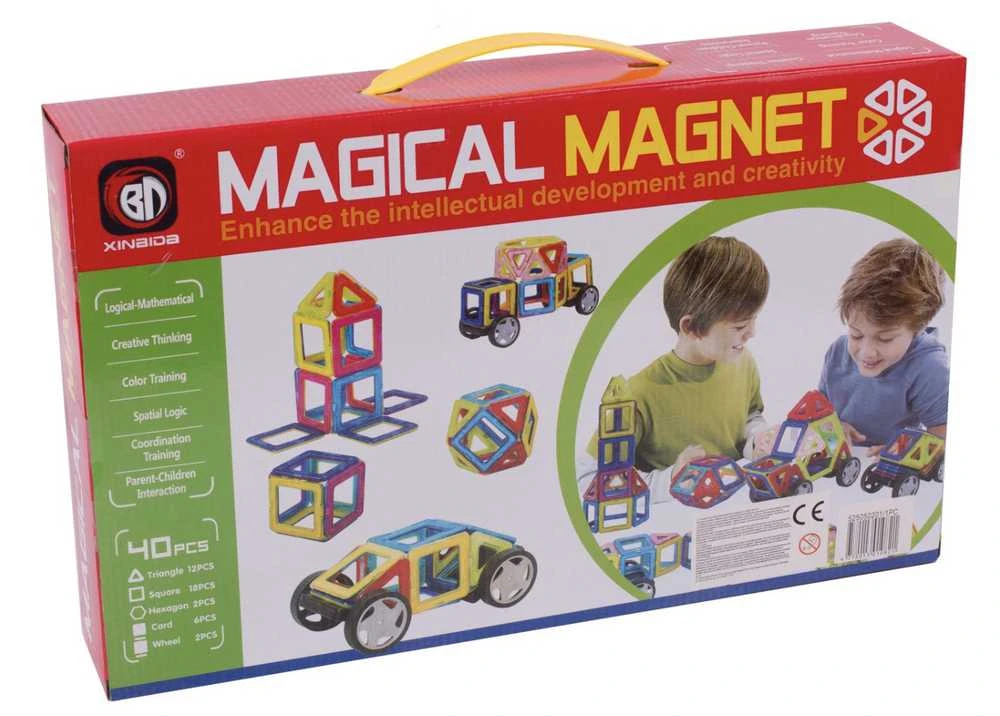 None Nežinomas Konstruktorius Xinbida Magical Magnet 525050201, 40 vnt.