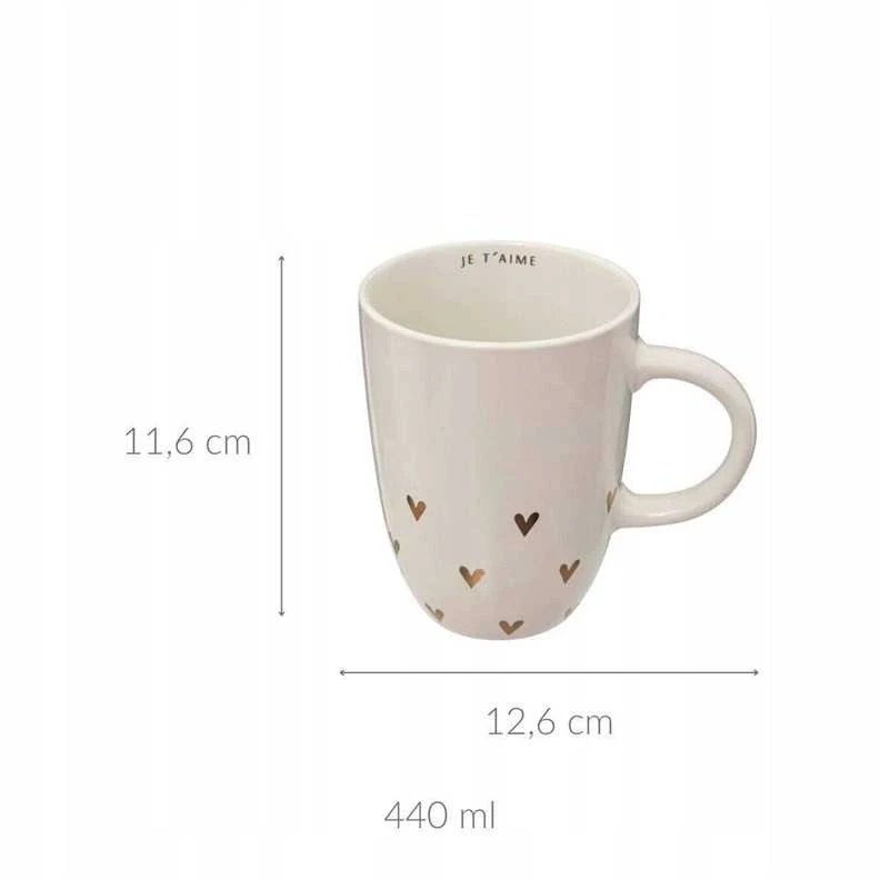 None Nežinomas Puodelis, aukso/balta, 0.440 l