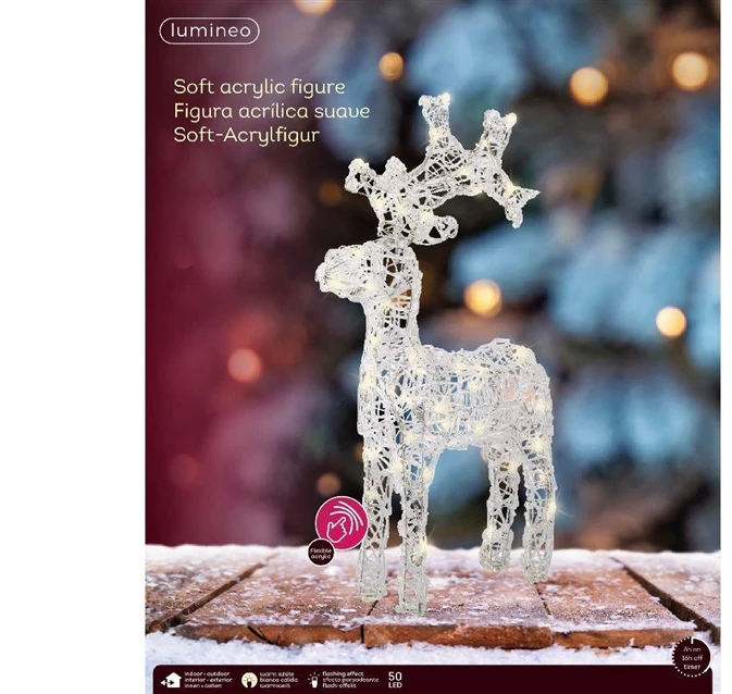 None Nežinomas LED dekoracija Elnias, H61 cm, 50 LED