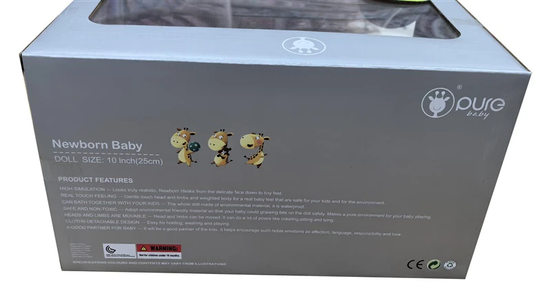 None Nežinomas Lėlė – kūdikis su priedais Pure baby 706629W, 25 cm