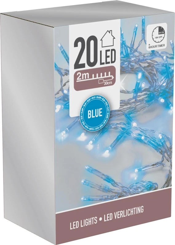 ACV Mikro lempučių girlianda. 2 m. įvairių spalvų. 20 LED. AX9800820