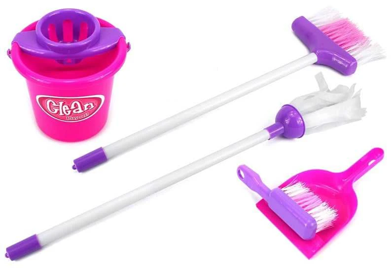 None Namų ruošos žaislas, valymo rinkinys House Cleaning Set 513020655, balta sp./rožinė sp./violetinė sp.