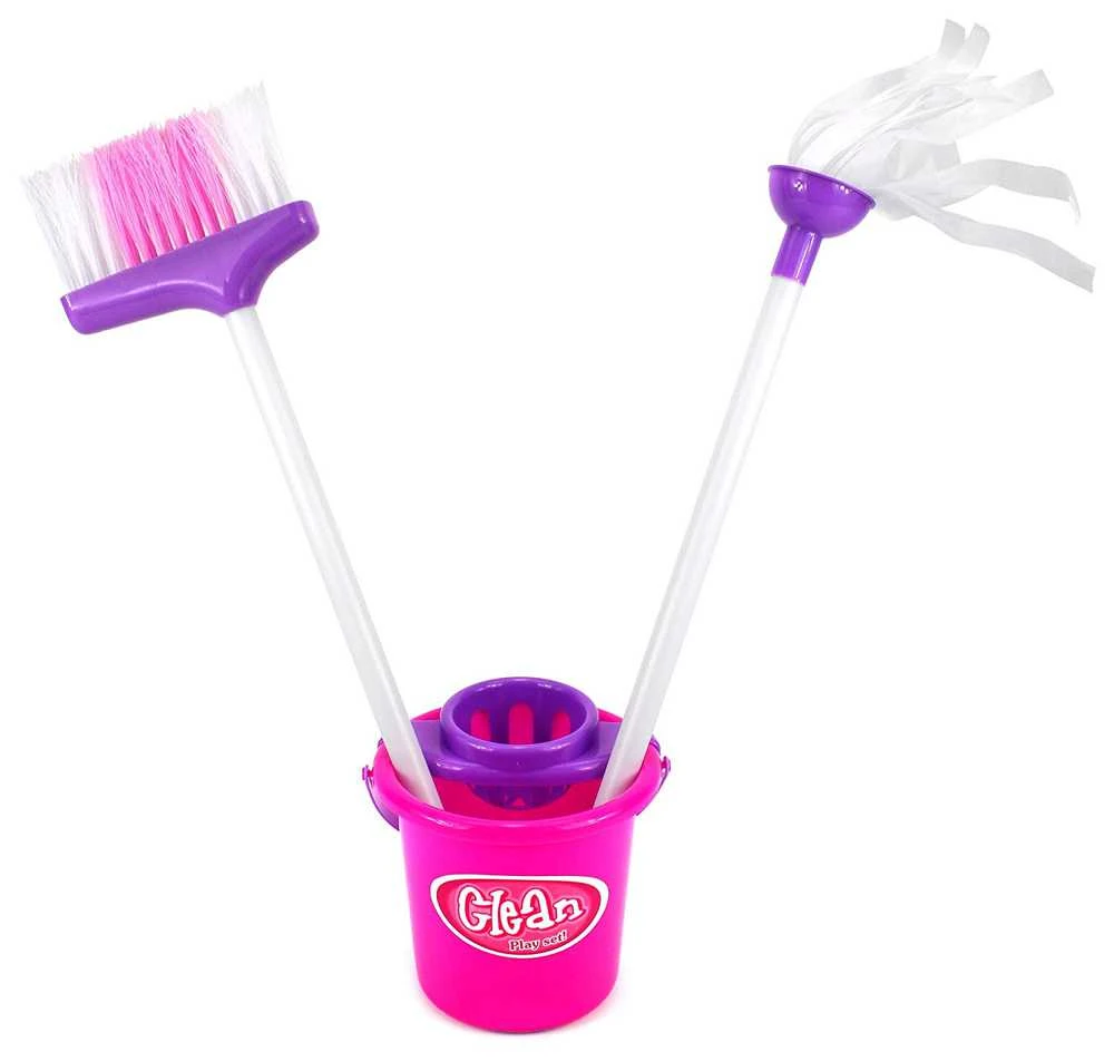 None Namų ruošos žaislas, valymo rinkinys House Cleaning Set 513020655, balta sp./rožinė sp./violetinė sp.