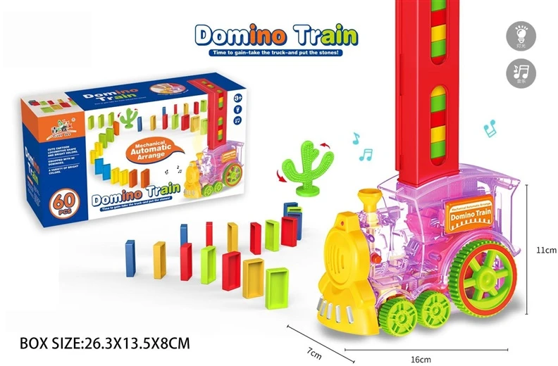 None Kapitan Nauka Wooden toy domino train