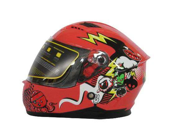 None Motociklininko šalmas YM-209, YS ,49-50 cm,, raudona sp.