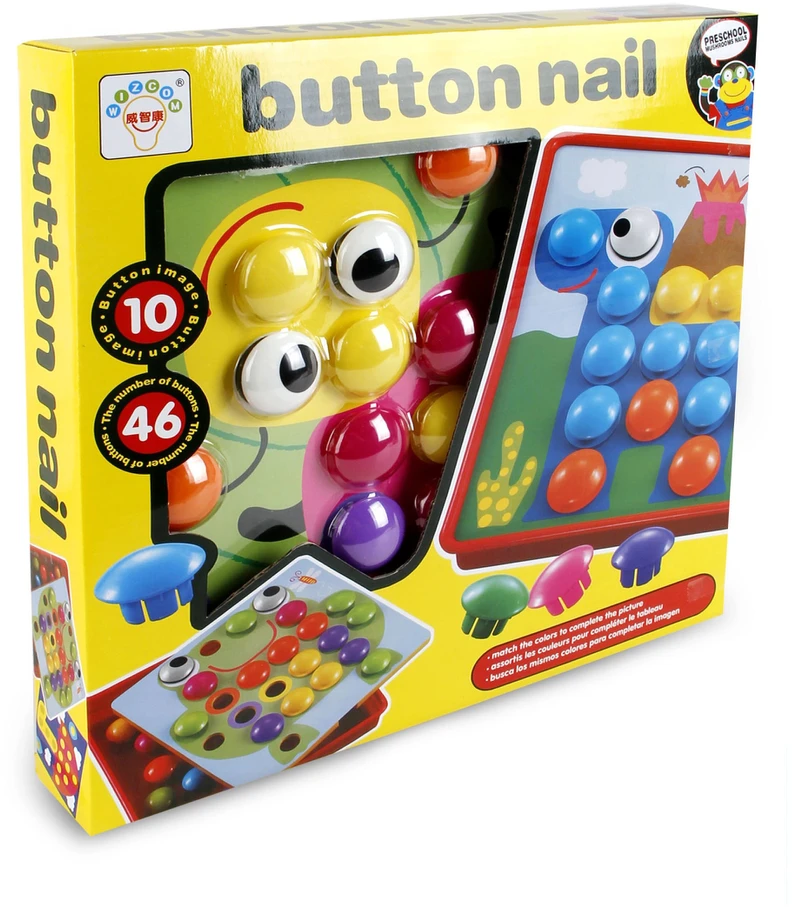 None Mozaika Button Nail