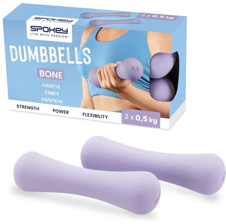 Neopreninių hantelių rinkinys Spokey BONE 2x 0,5kg