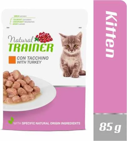 None Natural Trainer Cat Kitten kalakutiena konservai kačiukams 85g 12vnt