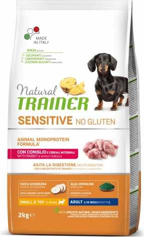 Natural Trainer ADULT DOG SENSITIVE be gliuteno MINI su triušiena 2kg (6)