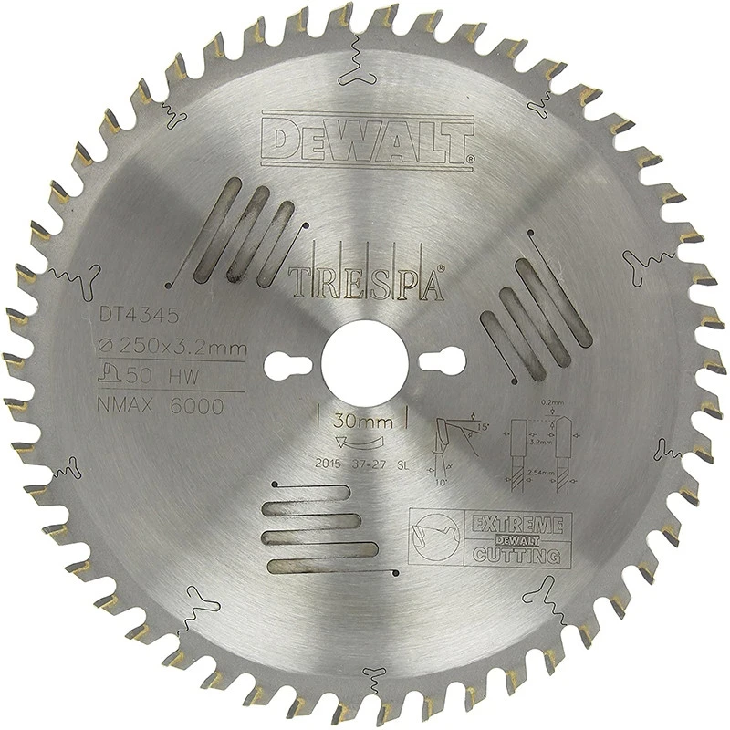 None Pjovimo diskas medienai DeWalt DT4345; 250x30 mm; 50T