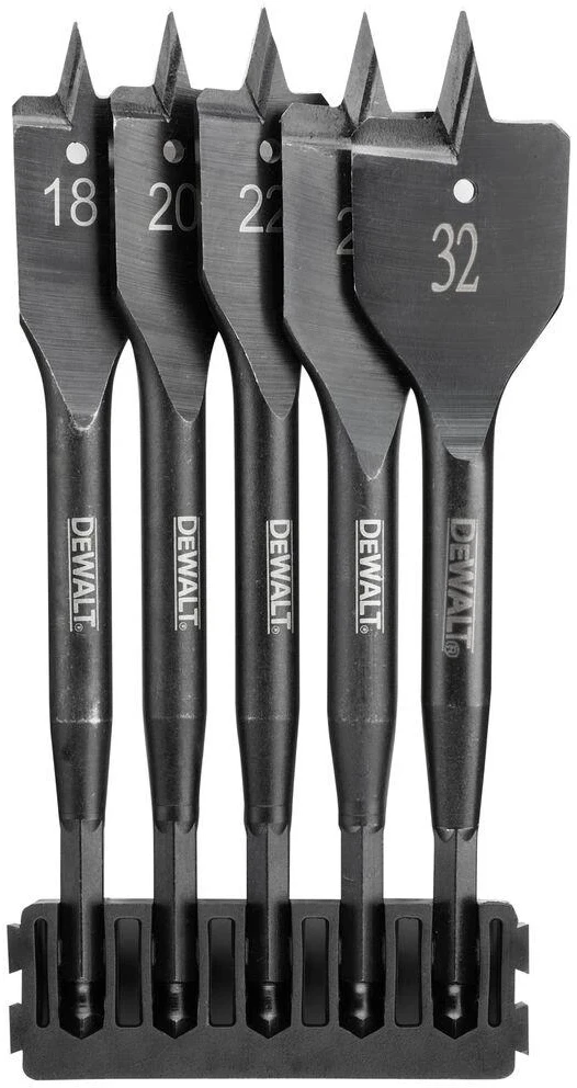 None Plunksninių grąžtų rinkinys medienai DeWalt DT70832-QZ; 18-32 mm; 5 vnt.