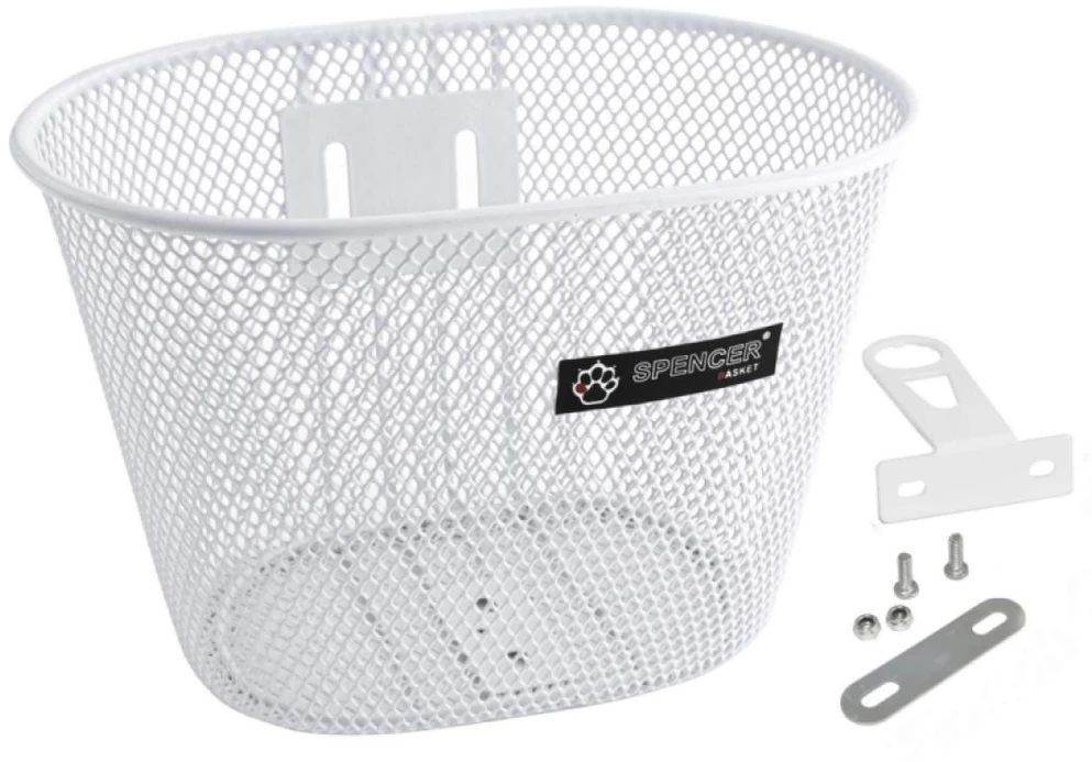 None Front basket for children's bike SPENCER 16-24″, metal, baltas