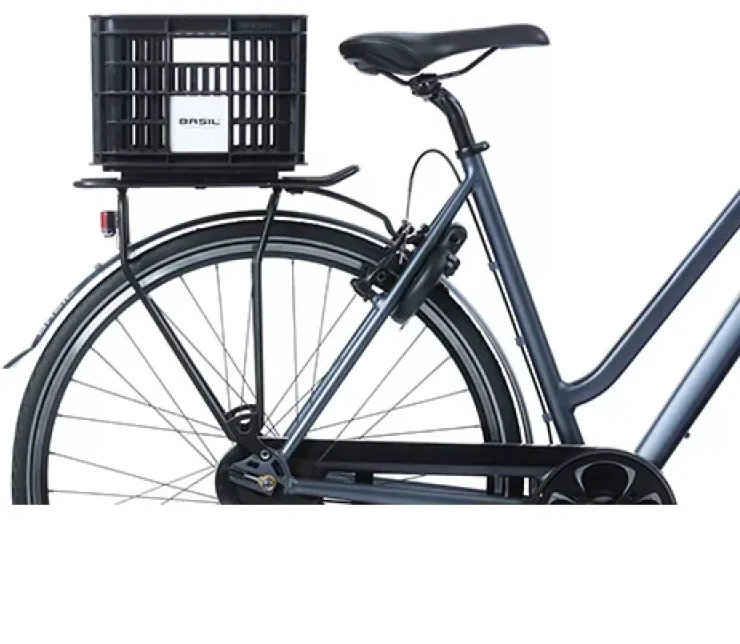 Baziliko vairo/bagažo krepšys BASIL BICYCLE CRATE S, 17.5L, perdirbtos sintetikos, juodas (NAUJAS)